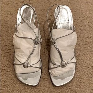 Silver Stuart Weitzman Heels